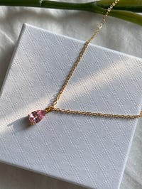 Blush drop necklace
