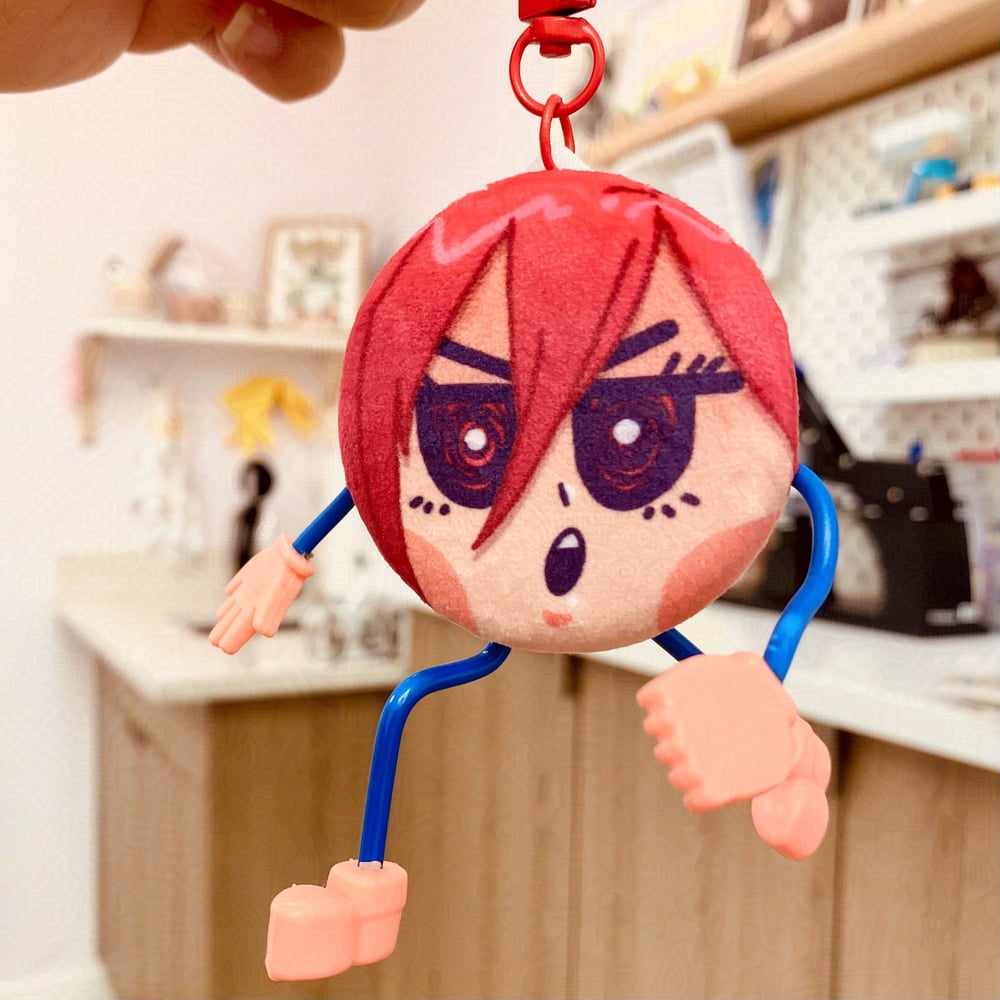 BLUELOCK- plushy button keychain