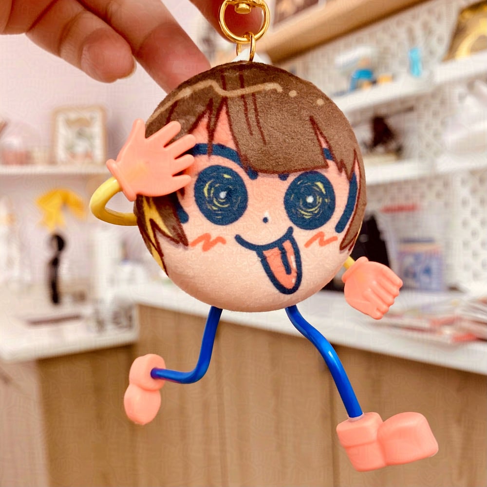 BLUELOCK- plushy button keychain