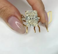 Image 1 of Belle Radiant Cut 10 Carat Lab Grown Diamond Ring