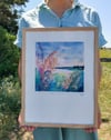 AQUARELLE ORIGINALE "PETIT MARAIS AU TAMARIS"