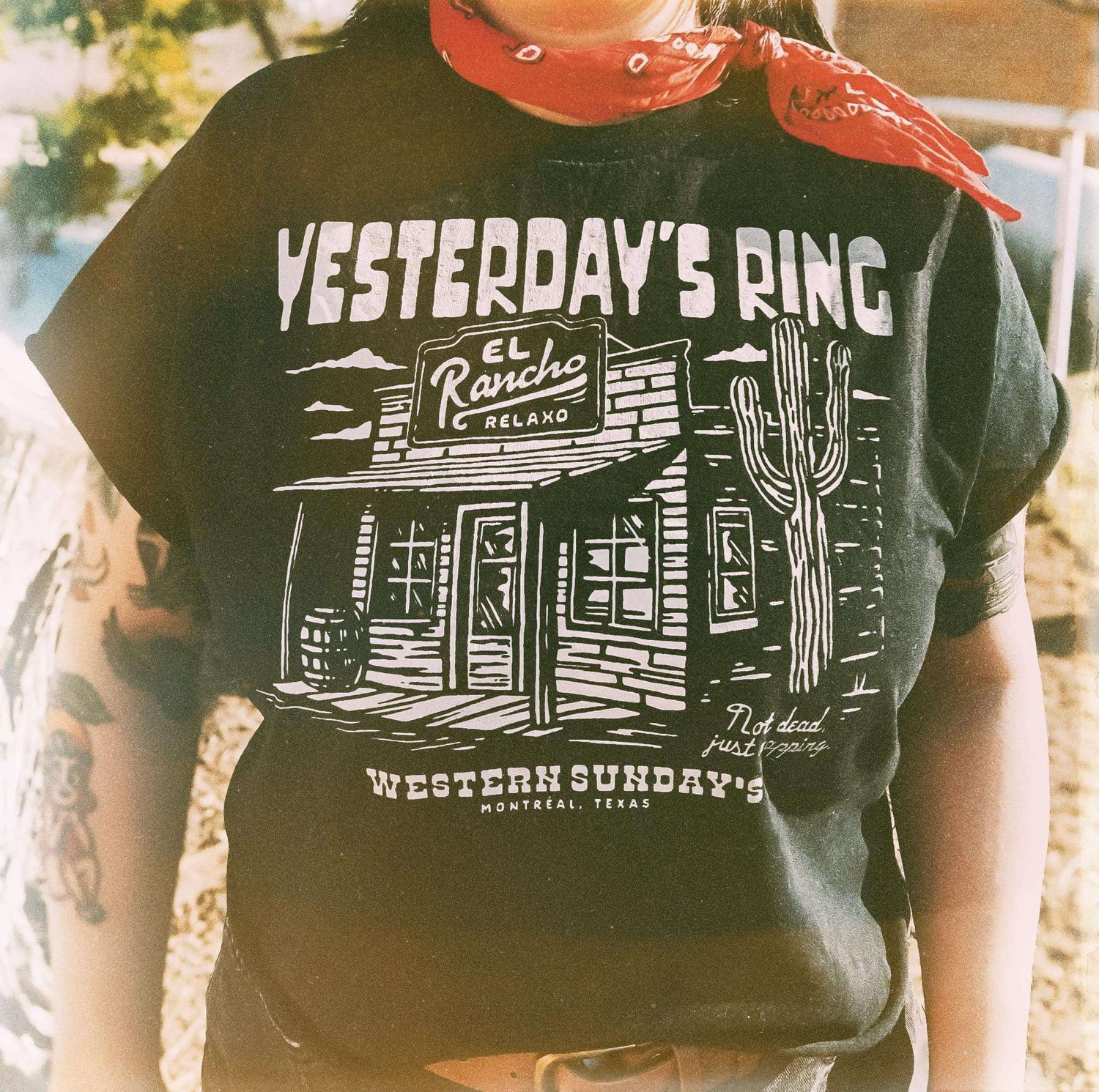 Image of Yesterday's Ring X Western Sundays " EL RANCHO " T-Shirt.