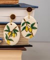 Hand Painted Lemon Dangles 