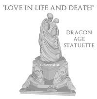 Image of Dragon Age Veilguard Statue - "Love in Life and Death" - Emmrich Romance