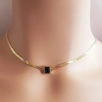 Image 2 of Emerald 18k Gold Necklace 