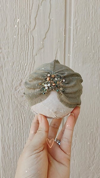 Image of Ooak turban NB hat