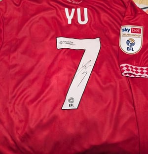 Image of YU HIRAKAWA Match Issue Home Shirt - Signed & Framed