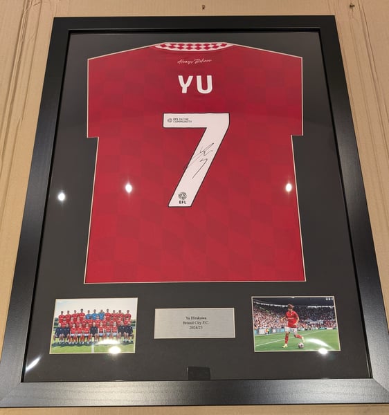 Image of YU HIRAKAWA Match Issue Home Shirt - Signed & Framed