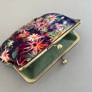 Image of Starry mosses, velvet clutch shoulder bag with shoulder strap