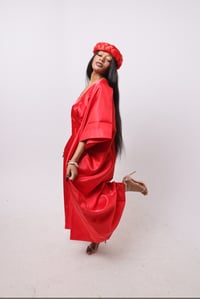 Image 2 of EVE LUXURY  CAFTAN RED