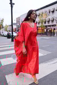 Image 4 of EVE LUXURY  CAFTAN RED