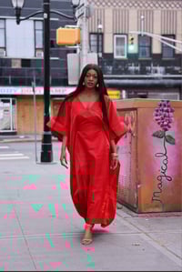 Image 3 of EVE LUXURY  CAFTAN RED