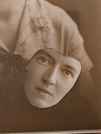 Image 2 of Vintage postcard faceless girls" - With Preserved Web 