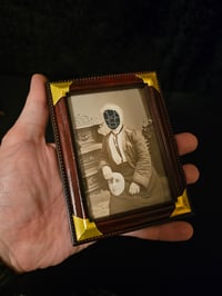 Image 1 of Victorian faceless girls" - Victorian photocard With Preserved Web - E