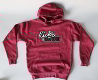 Kicks & Kulture 'Embroidered Patch' Hoodie / Maroon