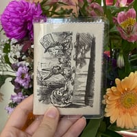 Image 1 of A Mad Tea Party, Alice in Wonderland Book Page Card Wallet