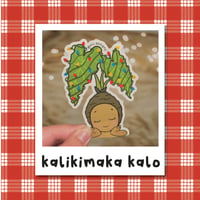 Image 1 of Pāpale Pēpē Kalikimaka Kalo Sticker