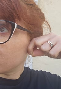 Image 7 of Wire Heart Hook Earrings - Sterling Silver 