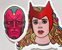 Image 1 of Wanda and Vision Sticker Combos