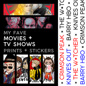 My Fave Movies & TV Shows Prints & Stickers