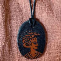 Black Terracotta Medusa Pendant