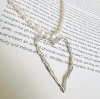 Image 6 of Destiny Heart Pearl Necklace-In Stock