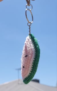 Image 4 of Handmade Crochet Watermelon Keychain