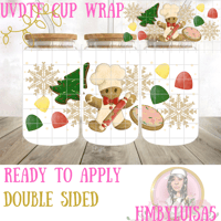 Ginger bread Double Sided UVDTF cup wrap