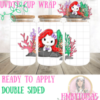 Mermaid x Hello kitty UVDTF cup wrap 