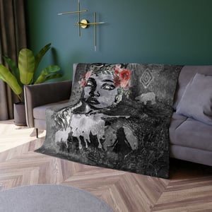 Image of Queen of the Unseen | Crushed Velvet Throw Blanket