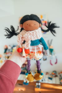 Image 2 of Willa - Wool Filled Sculpted Sock Waldorf Inspired Doll