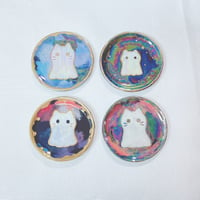 Image 1 of Mini ghost cat ring dishes choose your design (2.5 inches diameter) 