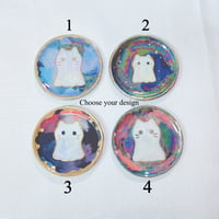 Image 2 of Mini ghost cat ring dishes choose your design (2.5 inches diameter) 