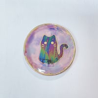 Image 1 of Mini Black Kitty Ring Dish (2.5 Inches Diameter) 