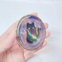 Image 4 of Mini Black Kitty Ring Dish (2.5 Inches Diameter) 