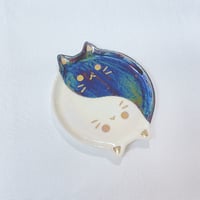 Image 5 of Glow in dark ying and yang cat mini ring dishes choose your design (2.5 inches diameter)