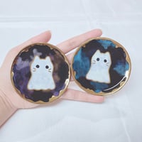 Image 1 of Ghost Cat Trinket Dishes choose your design 