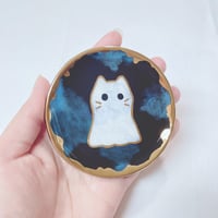 Image 5 of Ghost Cat Trinket Dishes choose your design 