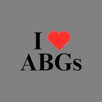 "I LOVE ABGs" BLACK STICKER
