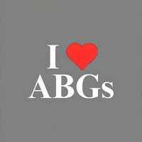 "I LOVE ABGs" WHITE STICKER
