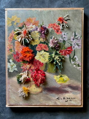 Image of altered perspective painting - bouquet no. 1 