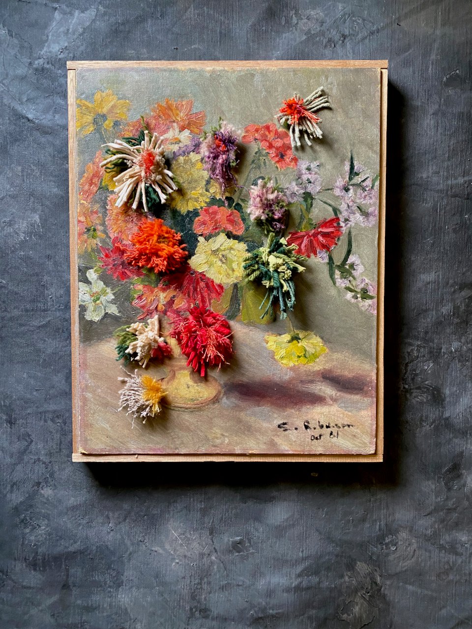 Image of altered perspective painting - bouquet no. 1 