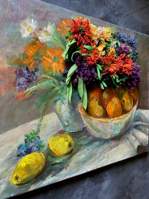 Image of altered perspective painting - bouquet no. 2 