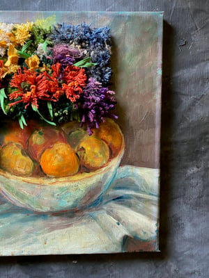 Image of altered perspective painting - bouquet no. 2 