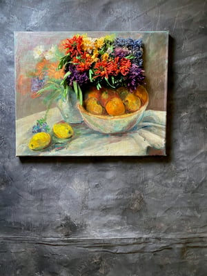 Image of altered perspective painting - bouquet no. 2 