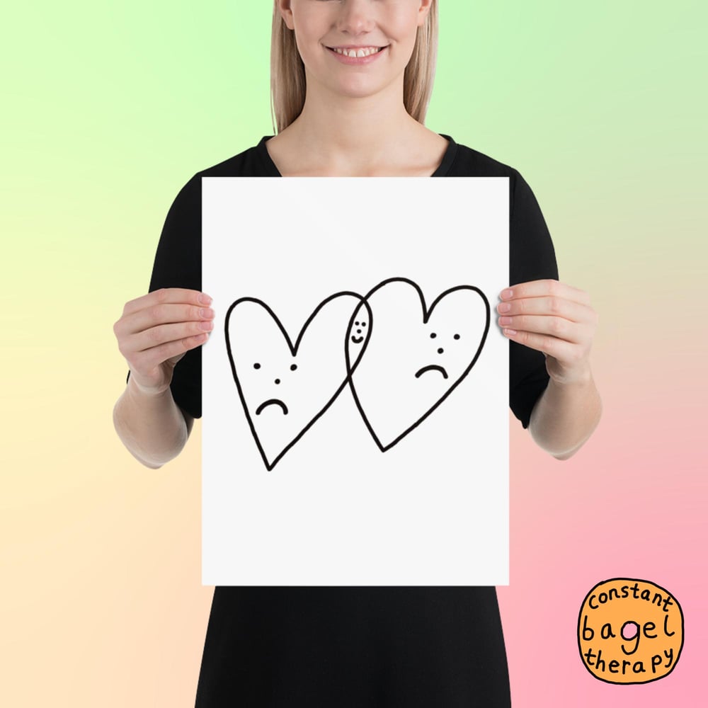 Image of hearts - large art poster