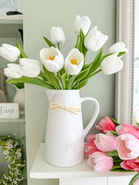 Image 1 of Luxury White Tulip Bouquet ( 11 included )