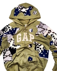 Image 6 of Reworked GAP Batik Patchflow Hoodie Size L
