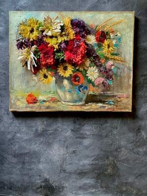 Image of altered perspective painting - bouquet no. 3