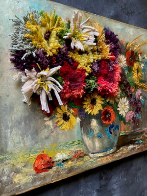 Image of altered perspective painting - bouquet no. 3